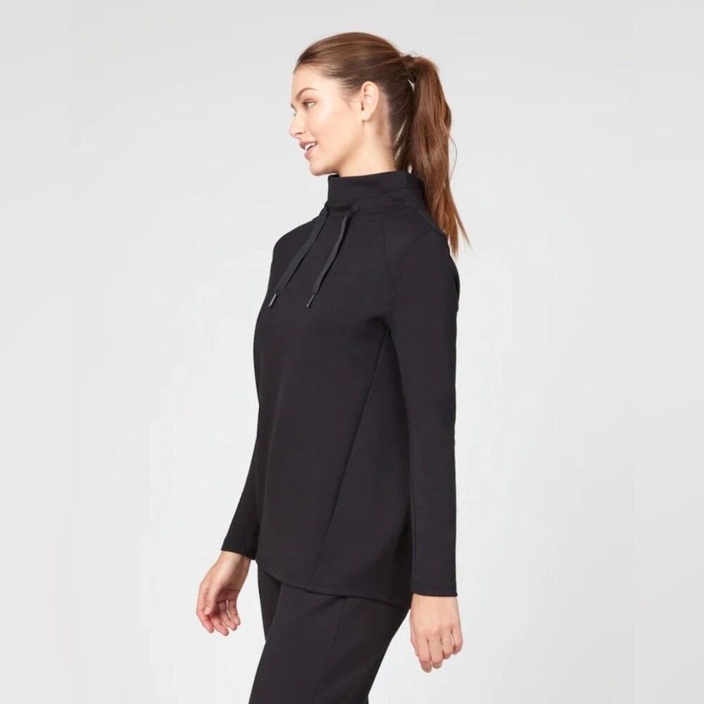 Spanx Air Essentials Got Ya Covered Pullover Sweatshirt Womens Size Small Black - Picture 3 of 9